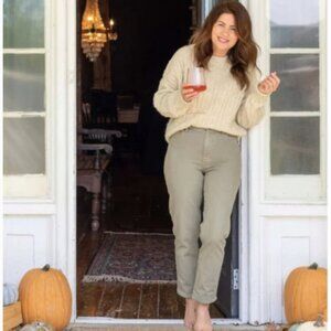 Joe Fresh Olive High Rise Straight Jeans 29